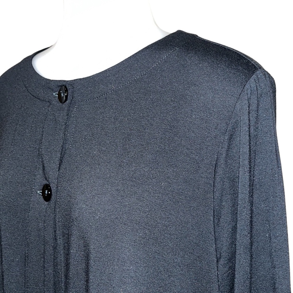 J. Jill Wearever Long Black Swing Cardigan Sweater~M